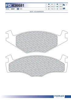 Тормозные колодки FOMAR FO 436681