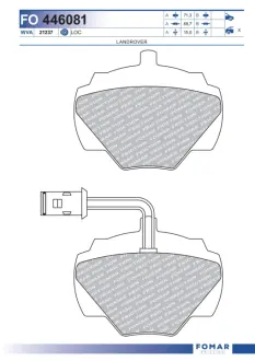 Тормозные колодки FOMAR FO 446081