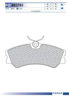 Гальмівні колодки FOMAR FO 463781