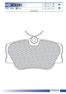 Тормозные колодки FOMAR FO 474281
