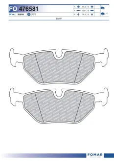 Тормозные колодки FOMAR FO 476581