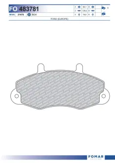 Гальмівні колодки FOMAR FO 483781