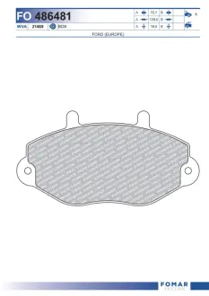 Гальмівні колодки FOMAR FO 486481