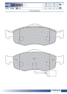 Гальмівні колодки FOMAR FO 493081