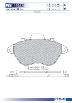 Гальмівні колодки FOMAR FO 554581