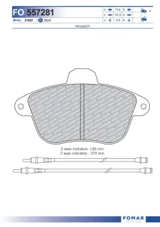 Тормозные колодки FOMAR FO 557281