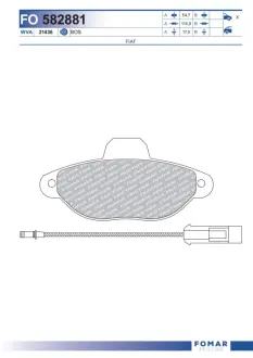 Гальмівні колодки FOMAR FO 582881