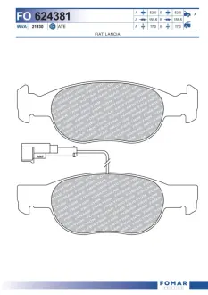 Тормозные колодки FOMAR FO 624381