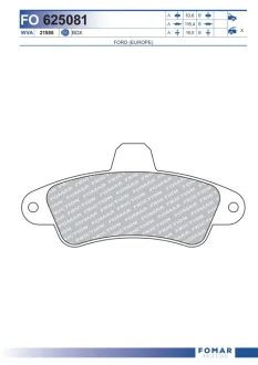 Тормозные колодки FOMAR FO 625081