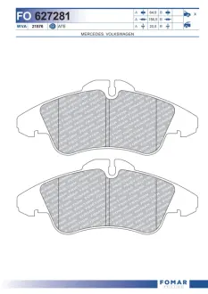Тормозные колодки FOMAR FO 627281