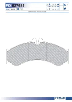 Тормозные колодки FOMAR FO 627681