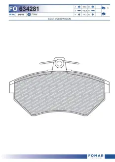 Тормозные колодки FOMAR FO 634281