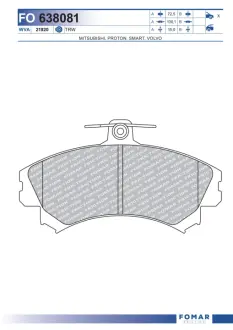 Гальмівні колодки FOMAR FO 638081