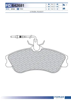 Тормозные колодки FOMAR FO 642681