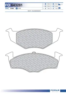 Тормозные колодки FOMAR FO 643281