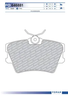 Тормозные колодки FOMAR FO 646881