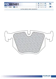 Тормозные колодки FOMAR FO 661481