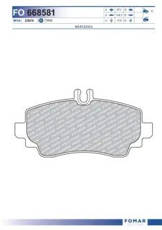 Гальмівні колодки FOMAR FO 668581