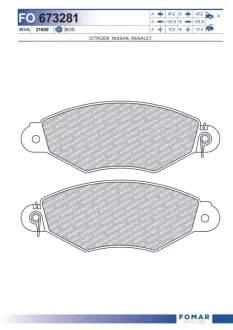 Тормозные колодки FOMAR FO 673281
