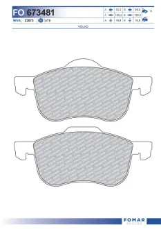 Тормозные колодки FOMAR FO 673481