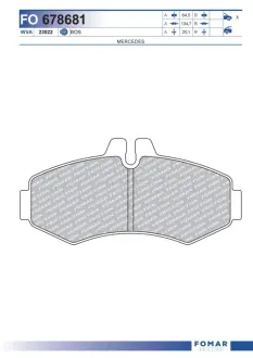 Тормозные колодки FOMAR FO 678681