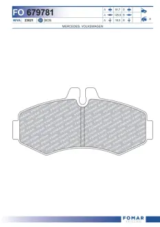 Тормозные колодки FOMAR FO 679781