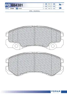 Тормозные колодки FOMAR FO 684381