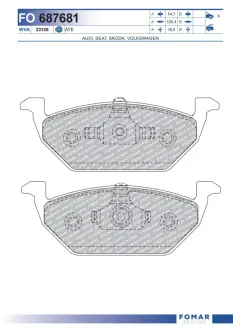 Тормозные колодки FOMAR FO 687681