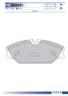 Тормозные колодки FOMAR FO 688981