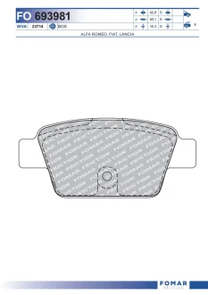 Тормозные колодки FOMAR FO 693981