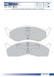 Тормозные колодки FOMAR FO 903681