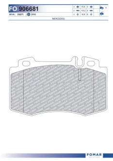 Тормозные колодки FOMAR FO 906681