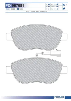 Тормозные колодки FOMAR FO 907681