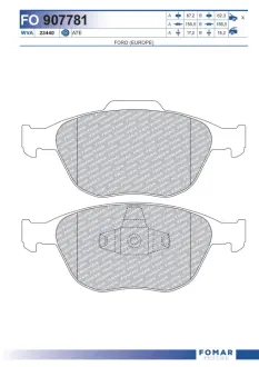 Тормозные колодки FOMAR FO 907781
