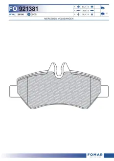Тормозные колодки FOMAR FO 921381