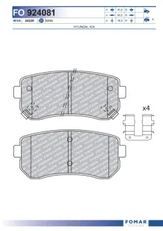 Тормозные колодки FOMAR FO 924081