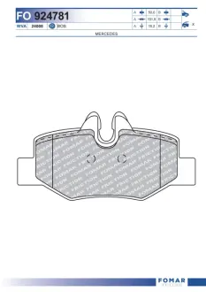 Тормозные колодки FOMAR FO 924781