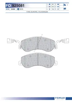 Тормозные колодки FOMAR FO 925081