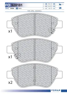 Тормозные колодки FOMAR FO 928181