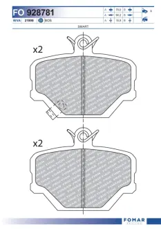 Тормозные колодки FOMAR FO 928781