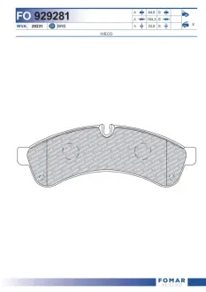 Тормозные колодки FOMAR FO 929281