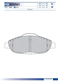 Тормозные колодки FOMAR FO 929581