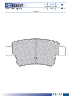 Тормозные колодки FOMAR FO 929881