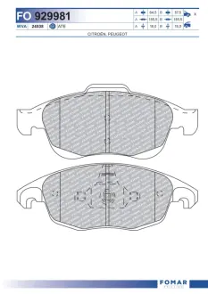 Тормозные колодки FOMAR FO 929981
