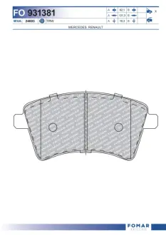 Тормозные колодки FOMAR FO 931381