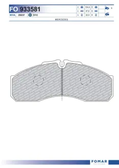 Тормозные колодки FOMAR FO 933581