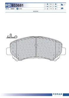 Тормозные колодки FOMAR FO 933681