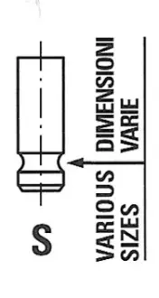 Впускний клапан (27,5x5x88,5) CITROEN C1, C1 II DAIHATSU CUORE VII, SIRION PEUGEOT 107, 108 SUBARU JUSTY IV TOYOTA AYGO, AYGO/HATCHBACK, IQ, YARIS, YARIS / VIOS 1.0/1.0LPG 01.05- FRECCIA R6439/SNT