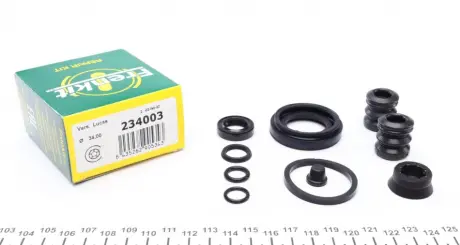 Ремкомплект супорта (заднього) Renault Megane 01- (d=34mm) (Lucas) FRENKIT 234003
