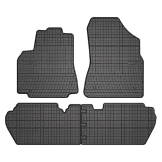 Килимки Гума, 4 шт BASIC, задн/передн, комплект, колір чорний, CITROEN BERLINGO, BERLINGO MULTISPACE PEUGEOT PARTNER, PARTNER ORIGIN, PARTNER TEPEE 07.96-, COMBI VAN FROGUM ET0633